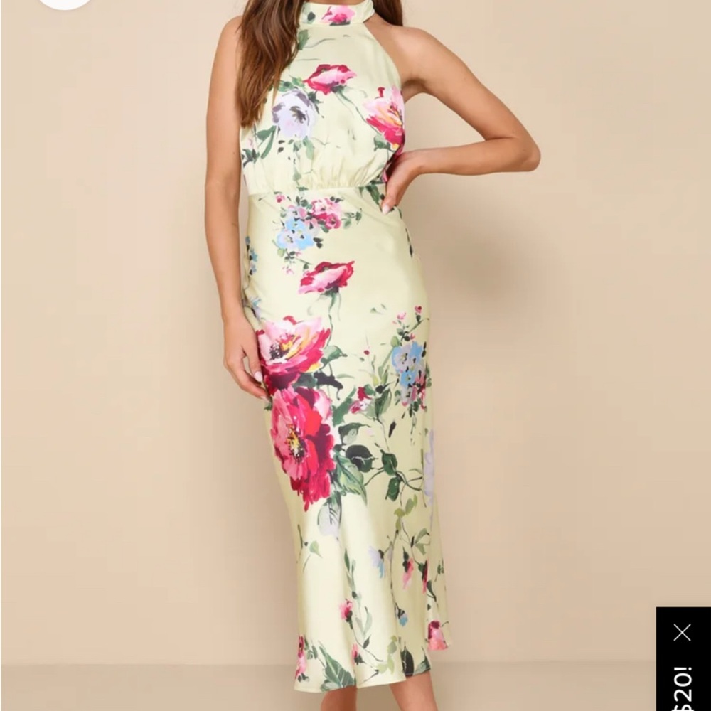 Lulus floral silk dress